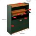 Sapateira Closet Vertical Organizadora 12 Pares Calçados Unissex Prateleira 2 Andares Gavetas Basculante Verde/Cedro - Lojas RPM