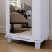 Sapateira Multiuso Vertical Espelhado 4 Prateleira Porta Sapato Organizador Retrô Sala Quarto Decoração Casa Marry - Branco - RPM