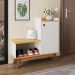Sapateira Organizadora Com Prateleiras Porta E Nicho Shoes - Off White/Nature - Lojas RPM 