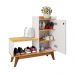 Sapateira Organizadora Com Prateleiras Porta E Nicho Shoes - Off White/Nature - Lojas RPM 