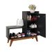 Sapateira Organizadora Com Prateleiras Porta E Nicho Shoes - Preto - Lojas RPM