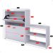 Sapateira Vertical Milano 2 Gavetas Basculantes Prateleira Porta Calçados Banquinho Hall Entrada Canto Quarto Retrô - Branco - RPM