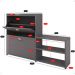 Sapateira Vertical Milano 2 Gavetas Basculantes Prateleira Porta Calçados Banquinho Hall Entrada Canto Quarto Retrô - Cinza Pérola - RPM