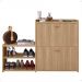 Sapateira Vertical Milano 2 Gavetas Basculantes Prateleira Porta Calçados Banquinho Hall Entrada Canto Quarto Retrô - Hanover - RPM