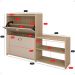 Sapateira Vertical Milano 2 Gavetas Basculantes Prateleira Porta Calçados Banquinho Hall Entrada Canto Quarto Retrô - Hanover/Fendi - RPM