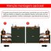 Sapateira Vertical Milano 2 Gavetas Basculantes Prateleira Porta Calçados Banquinho Hall Entrada Canto Quarto Retrô - Verde/Cedro - RPM