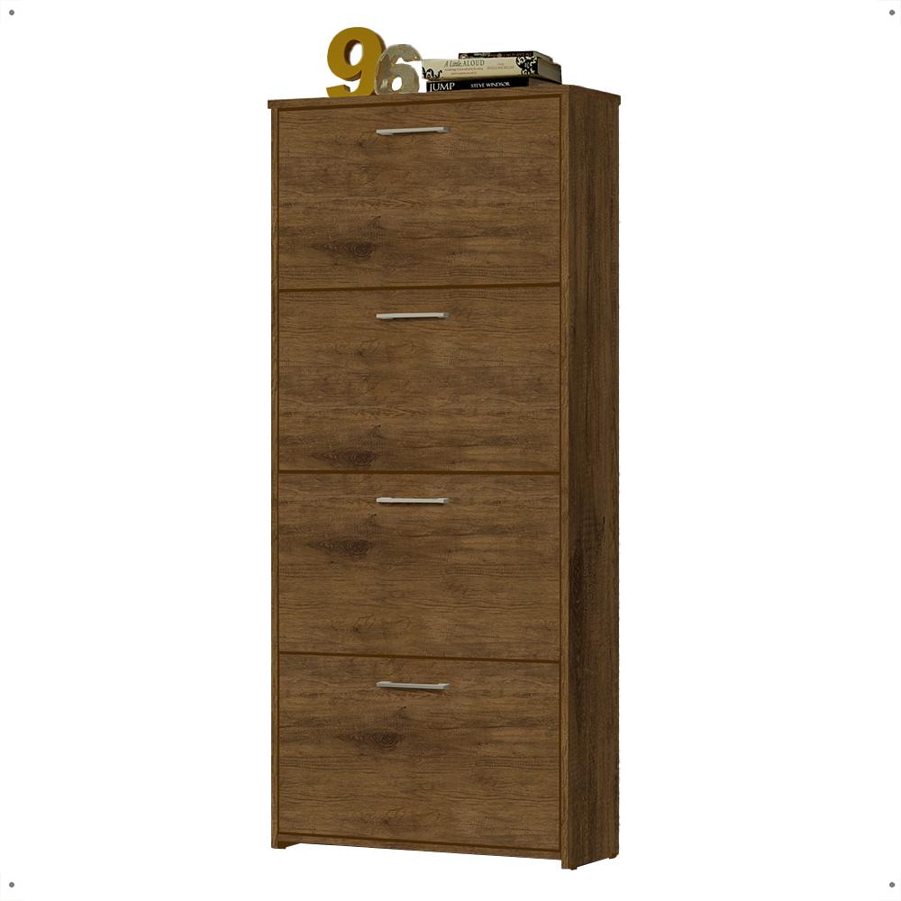 Sapateira Vertical Sophie 4 Portas Basculantes Gavetas Organizadoras Calçados Masculino Feminino Decoração Quarto Jequitibá - Lojas RPM