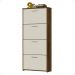 Sapateira Vertical Sophie 4 Portas Basculantes Gavetas Organizadoras Calçados Masculino Feminino Decoração Quarto Jequitibá/Off White - Lojas RPM