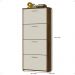 Sapateira Vertical Sophie 4 Portas Basculantes Gavetas Organizadoras Calçados Masculino Feminino Decoração Quarto Jequitibá/Off White - Lojas RPM