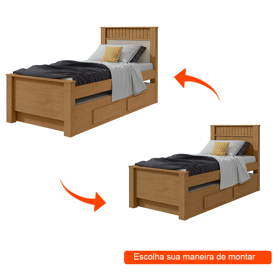 Bicama Athenas Flex Amêndoa e Off White