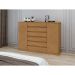 Cômoda Vedra 2 Portas 7 Gavetas Amêndoa Clean
