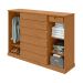 Cômoda Vedra 2 Portas 7 Gavetas Amêndoa Clean