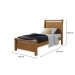 Cama Solteiro Reali Amêndoa Clean