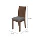 Conjunto com 2 Cadeiras Athenas Linho Cinza e Imbuia Clean