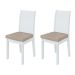 Conjunto com 2 Cadeiras Athenas Veludo Creme e Branco
