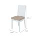 Conjunto com 2 Cadeiras Athenas Veludo Creme e Branco