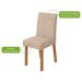 Conjunto com 2 Cadeiras Laini Linho Rinzai Bege e Amêndoa Clean