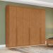 Guarda-Roupa Casal Alonzo 6 Portas 4 Gavetas Amêndoa Clean