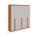 Guarda-Roupa Casal Alonzo 6 Portas 4 Gavetas Amêndoa Clean e Off White