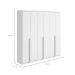 Guarda-Roupa Casal Alonzo 6 Portas 4 Gavetas Branco