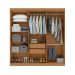 Guarda-Roupa Casal Andara 6 Portas 2 Gavetas Amêndoa Clean e Off White
