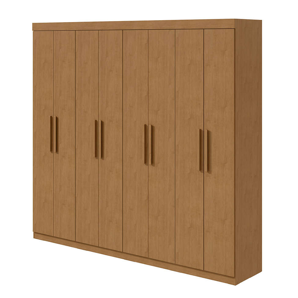 Guarda-Roupa Casal Andara 8 Portas 4 Gavetas Amêndoa