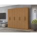 Guarda-Roupa Casal Andara 8 Portas 4 Gavetas Amêndoa