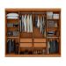 Guarda-Roupa Casal Andara 8 Portas 4 Gavetas Amêndoa Clean e Off White