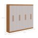 Guarda-Roupa Casal Andara 8 Portas 4 Gavetas Amêndoa Clean e Off White