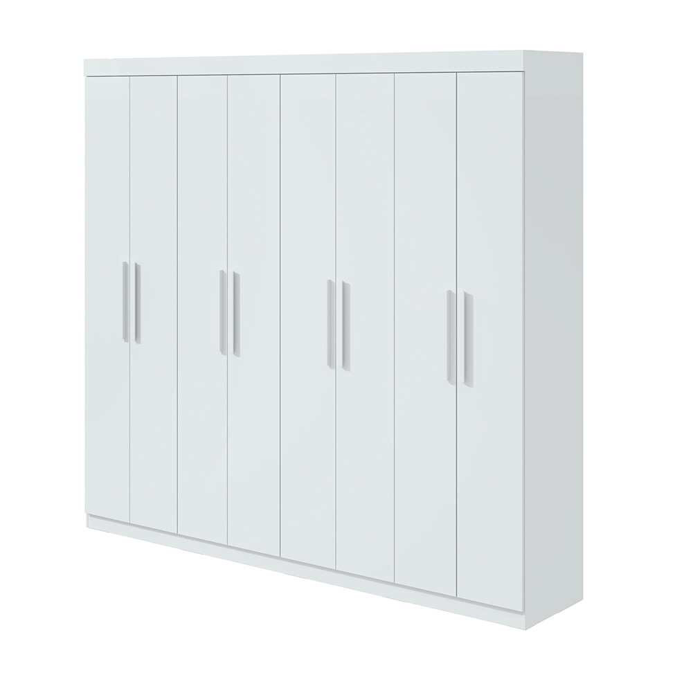 Guarda-Roupa Casal Andara 8 Portas 4 Gavetas Branco