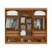Guarda-Roupa Casal Bertha 6 Portas 4 Gavetas Amêndoa Clean e Off White