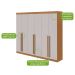 Guarda-Roupa Casal Bertha 6 Portas 4 Gavetas Amêndoa Clean e Off White