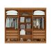Guarda-Roupa Casal Bertha 6 Portas 6 Gavetas Amêndoa Clean