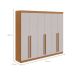 Guarda-Roupa Casal Bertha 6 Portas 6 Gavetas Amêndoa Clean e Off White