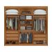 Guarda-Roupa Casal Áries 6 Portas 5 Gavetas Amêndoa Clean