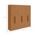 Guarda-Roupa Casal Áries 6 Portas 5 Gavetas Amêndoa Clean
