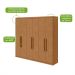 Guarda-Roupa Casal Áries 6 Portas 5 Gavetas Amêndoa Clean