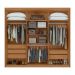 Guarda-Roupa Casal Áries 6 Portas 5 Gavetas Amêndoa Clean e Off White