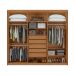 Guarda-Roupa Casal Áries 6 Portas 5 Gavetas Amêndoa Clean e Off White