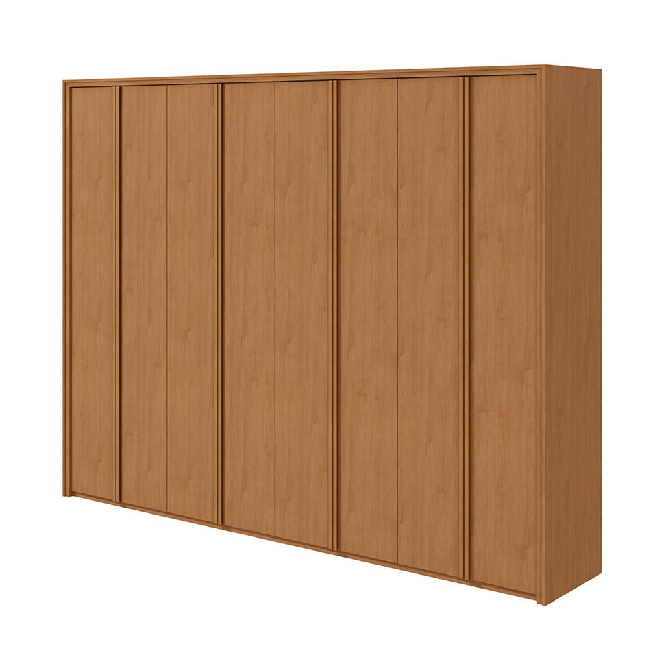 Guarda-Roupa Casal Ergon 8 Portas 6 Gavetas Amêndoa Clean