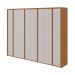 Guarda-Roupa Casal Ergon 8 Portas 6 Gavetas Amêndoa Clean e Off White
