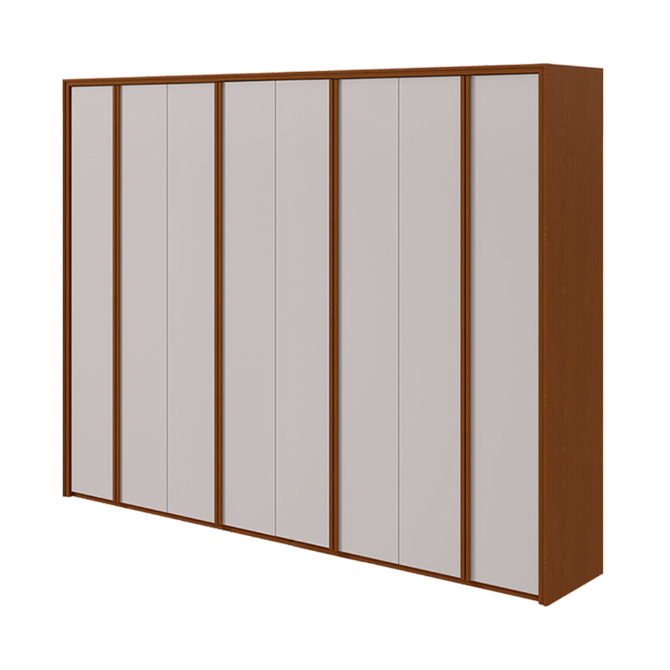 Guarda-Roupa Casal Ergon 8 Portas 6 Gavetas Frassino e Off White