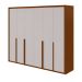 Guarda-Roupa Casal Imperatore 6 Portas 6 Gavetas Frassino e Off White