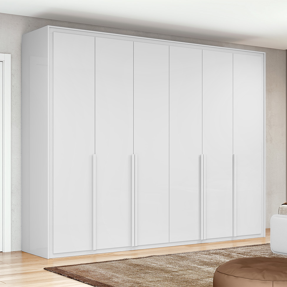 Guarda-Roupa Casal Imperatore 6 Portas 8 Gavetas Branco