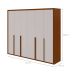 Guarda-Roupa Casal Imperatore 6 Portas 8 Gavetas Frassino e Off White