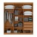 Guarda-Roupa Casal Jazz 6 Portas 3 Gavetas Amêndoa Clean e Off White