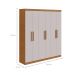 Guarda-Roupa Casal Jazz 6 Portas 3 Gavetas Amêndoa Clean e Off White
