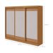 Guarda-Roupa Casal Nice 3 Portas 4 Gavetas Amêndoa Clean e Off White