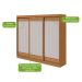 Guarda-Roupa Casal Nice 3 Portas 4 Gavetas Amêndoa Clean e Off White