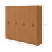 Guarda-Roupa Casal Serenata 8 Portas 6 Gavetas Amêndoa Clean